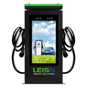 Carregador rápido DC de 60-80 kW com tela de publicidade digital de 49 polegadas