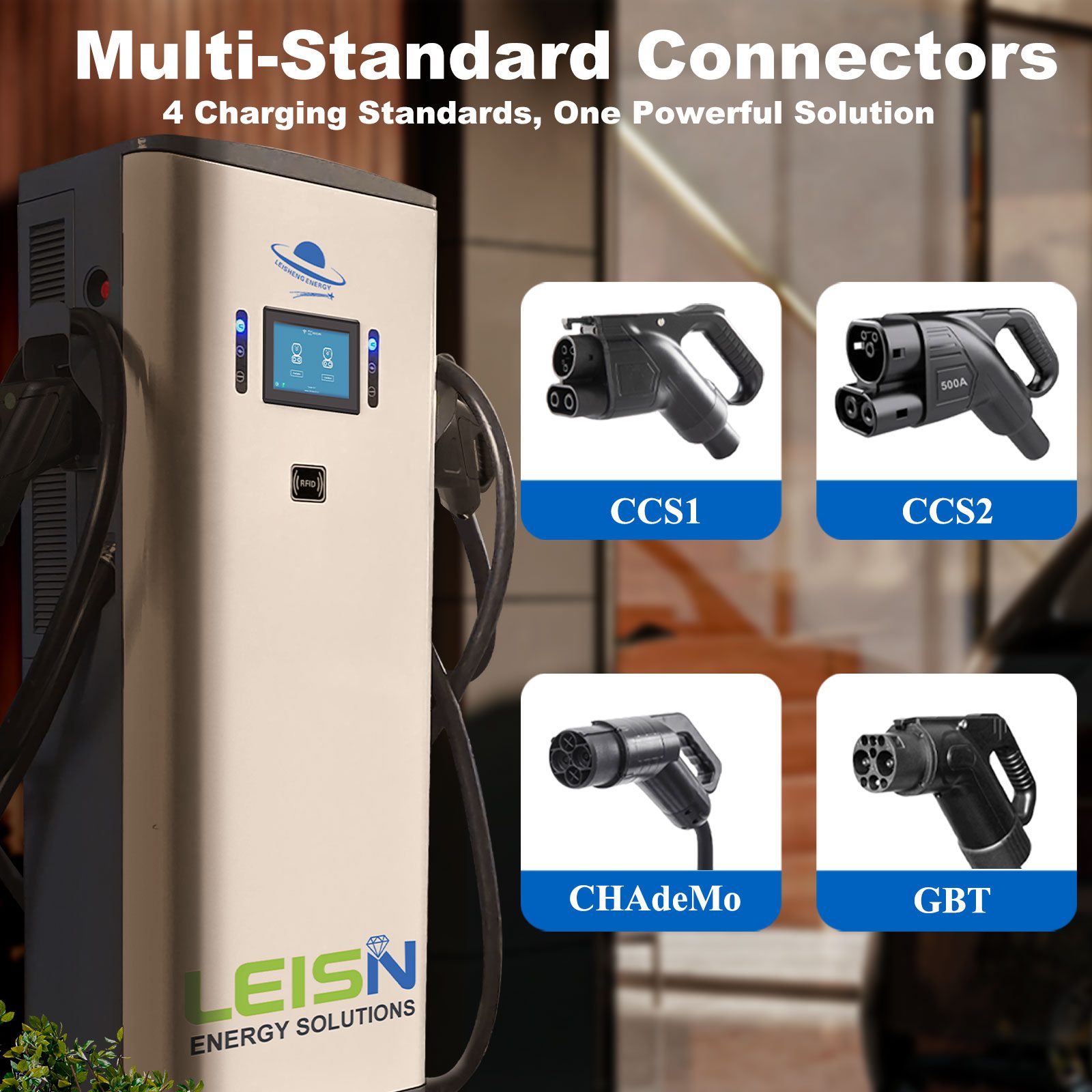 Carregador EV com interface de carregamento múltipla