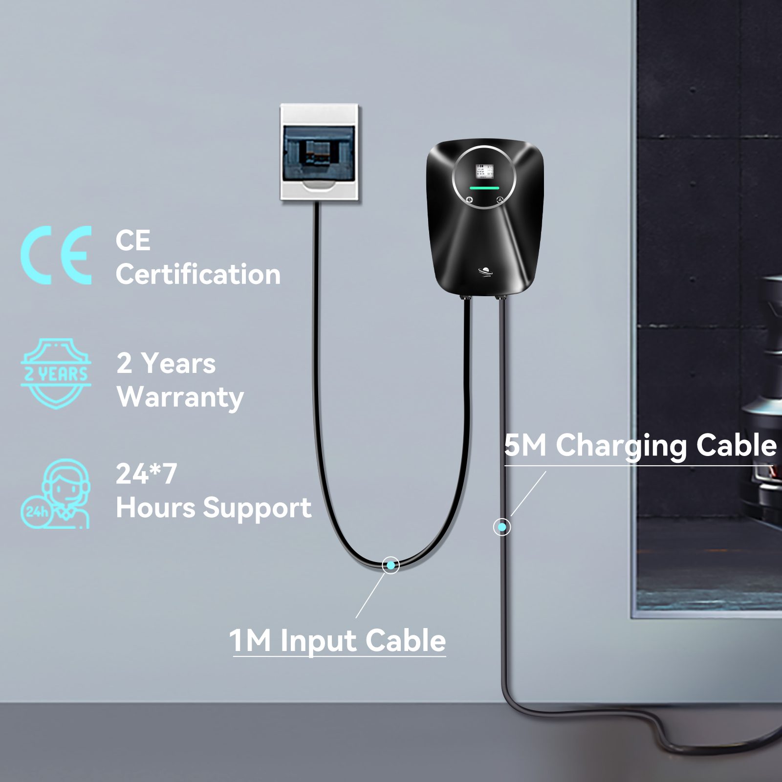 Carregador Wallbox Ev 7kw Tipo 2